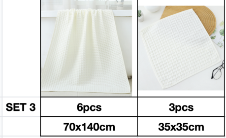 Household Bathing Water Absorbent And Quick Drying Unisex Plus Thickened Pure Cotton Bath Towel Wipe (Option: White-Set3)